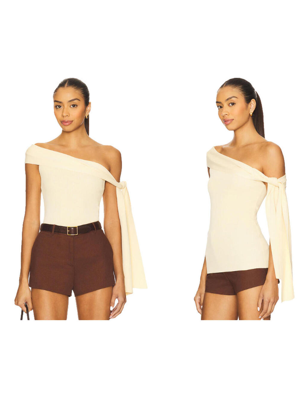 All The Ways Mariah Asymmetrical Top Butter Yellow size S NWT $84msrp
